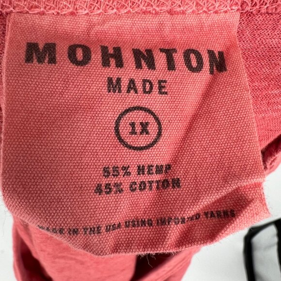 Mohnton Made Washed Look Hemp Cotton Tank Top Bright Madder Red Size 1X NWT - Picture 9 of 12